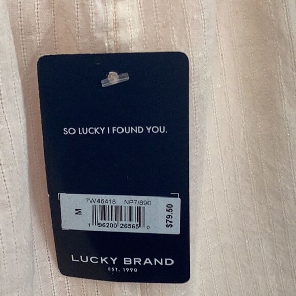 LUCKY BRAND NWT EMBROIDERED SHORT SLEEVE PEASANT TOP BLOUSE MEDIUM - Picture 7 of 9